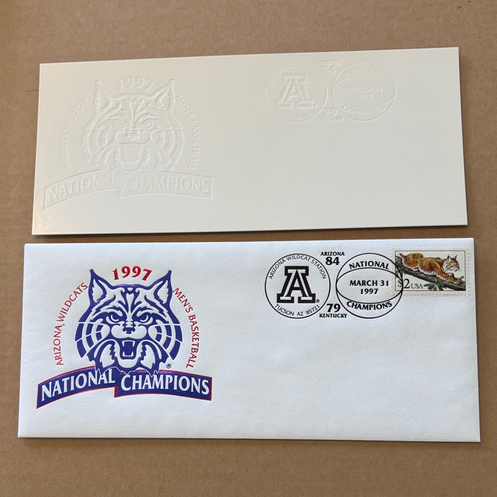 1997 Arizona Wildcats National Champions Commemorative Envelope/Postmark